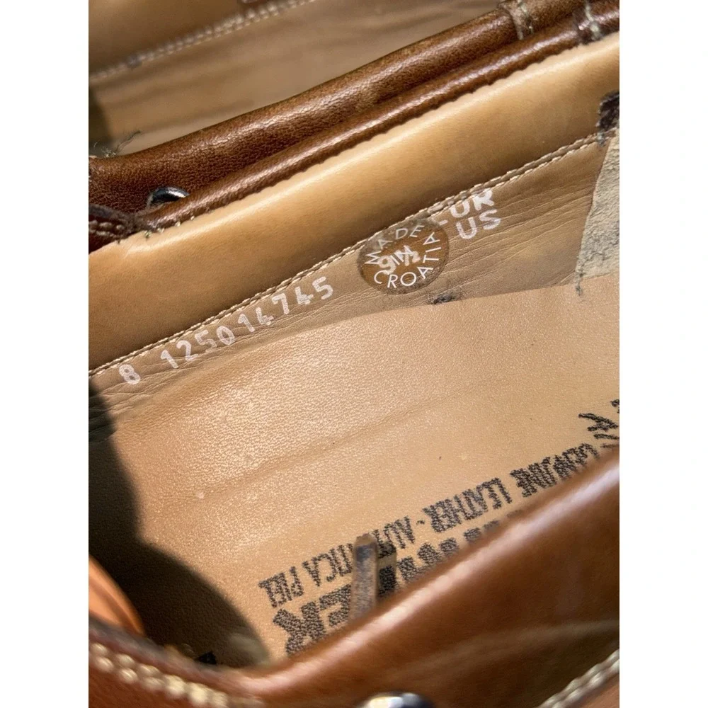 MEPHISTO Men Size 9.5 Brown Leather Hurrikan Boat Shoes Slip‎ On Luxury Sneakers